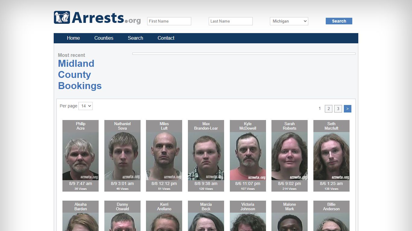 Midland County Arrests and Inmate Search